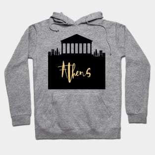 ATHENS GREECE DESIGNER SILHOUETTE SKYLINE ART Hoodie